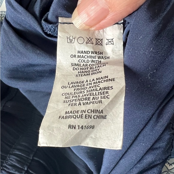 Ramy Brook New York Navy Blue Halter Smocked Waist Ruched Front Top XL - Picture 6 of 8